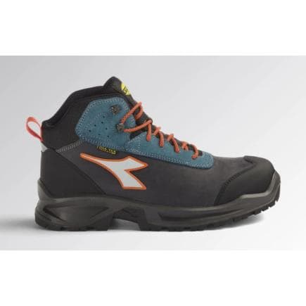 DIADORA UTILITY 701.177650-C3701/43 - Chaussure de sécurité haute imperméable et thermo-isolante en cuir italien pull-up nubuck gris château/bleu...