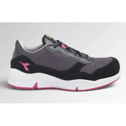 DIADORA UTILITY 701.179903-D0458/35 - Chaussures de sécurité basses noir en croûte de cuir, cuir de veau pleine fleur et mesh S1PL FO SR ESD