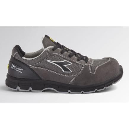 DIADORA UTILITY 701.179897-D0443/41 - Chaussures de sécurité basses gris acier/anthracite en cuir Perwanger anti-rayures, hydrofuge et en filet...