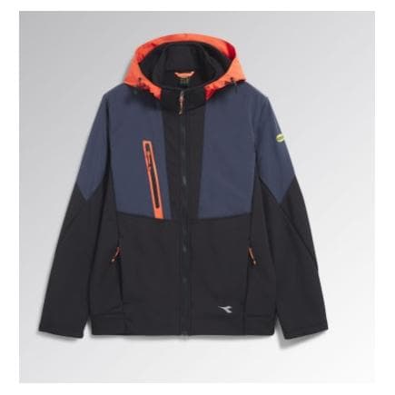 DIADORA UTILITY 702.179823-C4725/XXL - Veste bi-matière en softshell et nylon à la coupe ergonomique denim noir/bleu