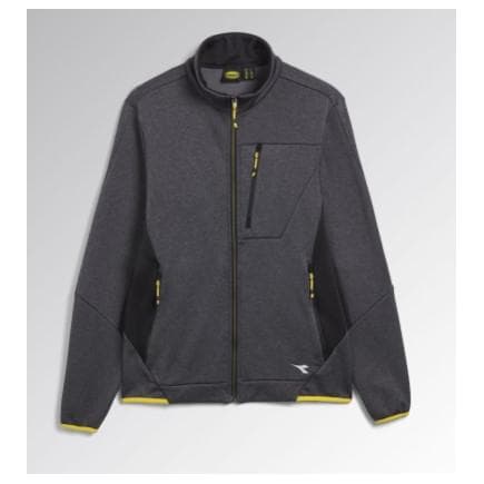 DIADORA UTILITY 702.179457-D0217/XL - Polaire technique super stretch avec une finition extérieure lisse, gratté à l’intérieur gris/noir