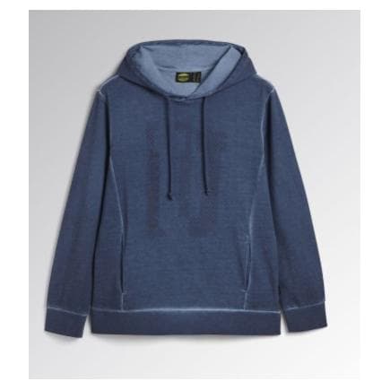 DIADORA UTILITY 702.178759-60027/S - Sweat-shirt bleu non gratté avec capuche et deux poches latérales ouvertes