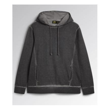 DIADORA UTILITY 702.178759-75138/XL - Sweat-shirt gris non gratté avec capuche et deux poches latérales ouvertes