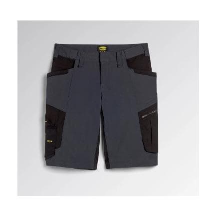DIADORA UTILITY 702.180795-80001/S - Bermuda multimatière extensible avec traitement Wicking Noir Fumée