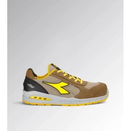 DIADORA UTILITY 701.181146-C8705/43 - Chaussure de sécurité basse RUN NET AB LOW S1PS FO SR, Marron tabac/Gris pierre lunaire