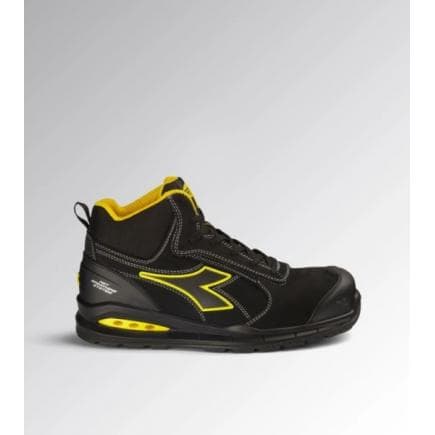 DIADORA UTILITY 701.181150-C0200/47 - Chaussure de sécurité haute RUN NET AB MSTR MID S3S FO SR SC ESD, Noir