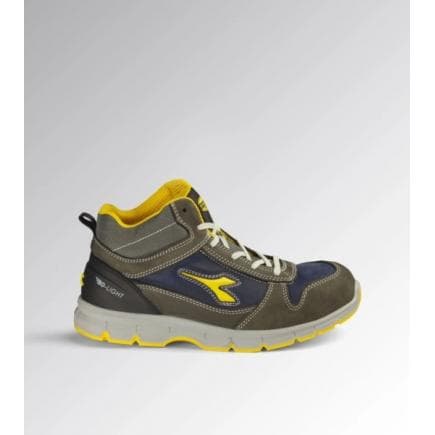 DIADORA UTILITY 701.181155-C4906/35 - Chaussure de sécurité haute RUN MID S3S FO SR ESD, Castle Rock/Panneau bleu