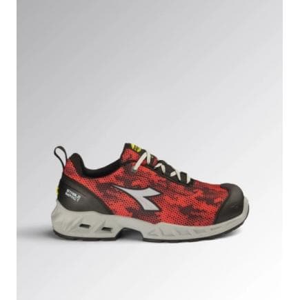 DIADORA UTILITY 701.181159-C1462/42 - Chaussure de sécurité basse SHARK SI LOW S1PS FO SR SC ESD, Noir/Rouge