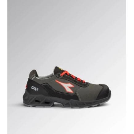 DIADORA UTILITY 701.181161-C4115/40 - Chaussure de sécurité basse SHARK STA IMP LEAT LOW S3S FO SR SC ESD, Noir/Rouge fluo