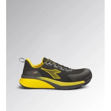 DIADORA UTILITY 701.182042-C0401/43 - Chaussure de sécurité basse VORTEX DA2 LOW S3S SC SR HRO ESD, Noir/Jaune chromé