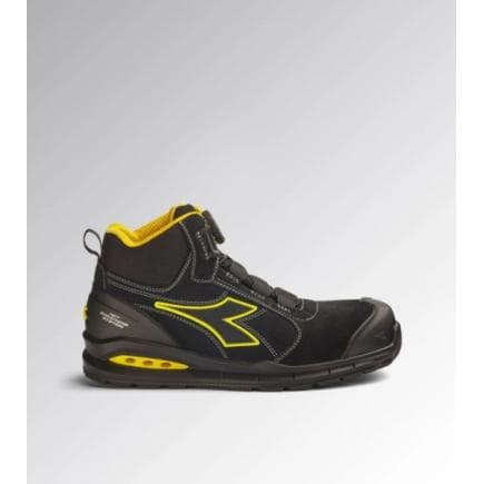 DIADORA UTILITY 701.182533-C0200/42 - Chaussure de sécurité haute RUN NET AB MSTR B MID S3S FO SR SC ESD, Noir