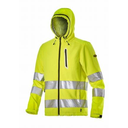 DIADORA UTILITY 702.170687-97034/M - Veste de travail d’hiver haute visibilité SOFTSHELL HV ISO 20471:2013 3RD CAT., jaune