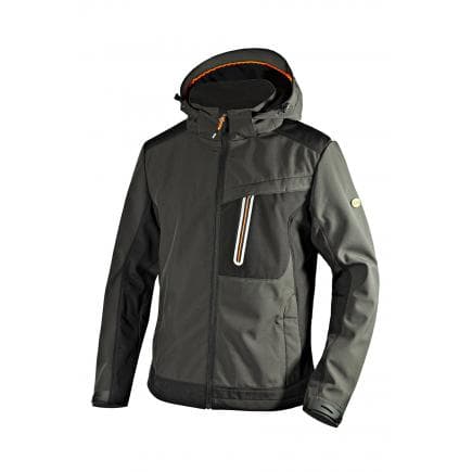 DIADORA UTILITY 702.175946-75135/XL - Veste de travail pour l’hiver SOFTSHELL TECH CARBON ISO 13688:2013, grise