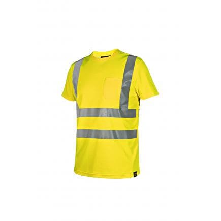 DIADORA UTILITY 702.176233-97034/L - T-shirt de travail pour l’été, haute visibilité HV ISO 20471, jaune