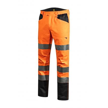 DIADORA UTILITY 702.176235-97035/M - Pantalon cargo de travail toutes saisons, haute visibilité HV ISO 20471, orange