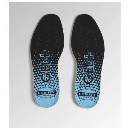 DIADORA UTILITY 703.176199-C8930/45 - Semelle de propreté en mousse PU ultra confortable avec insert en gel Bleu Ciel/Jaune Utility