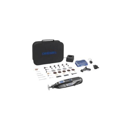 DREMEL F0138240JF - Kit multi-outils alimenté par batterie 12V, 2Ah avec 45 accessoires et 3 compléments
