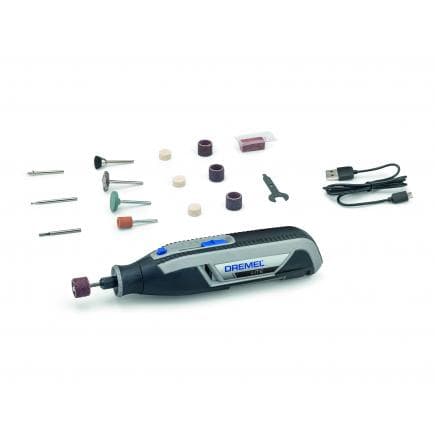 DREMEL F0137760JA - 7760-15 - Outil multifonction à batterie au lithium 3,6 V avec 15 accessoires