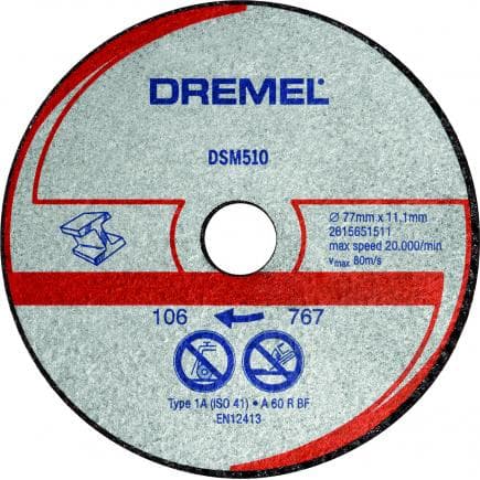 DREMEL 2615S510JB - Disque à tronçonner pour métal et plastique pour DSM20