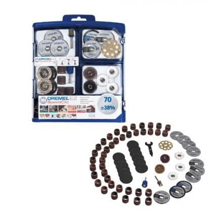DREMEL 2615E725JA - SC725 - Ensemble d'accessoires polyvalents EZ SpeedClic (70 pcs.)