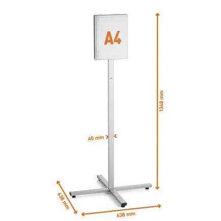 DURABLE 5020-57 - Présentoir au sol STAND D'INFORMATION EXTÉRIEUR A4