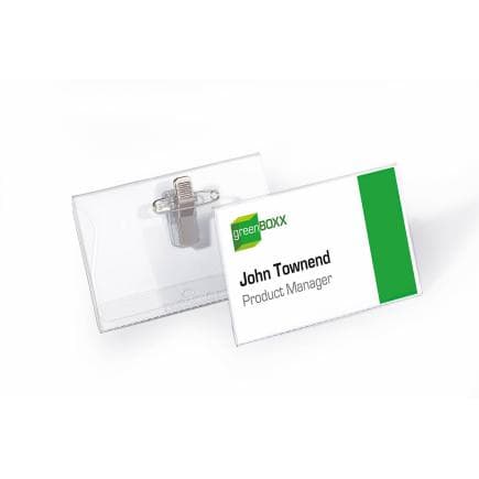 DURABLE 8246-19 - Badge nominatif 54x90 mm avec clip combiné (25 pcs.)