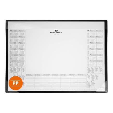 DURABLE 7298-01 - Sous-main en polypropylène 600 x 430 mm avec calendrier (5 pcs.)