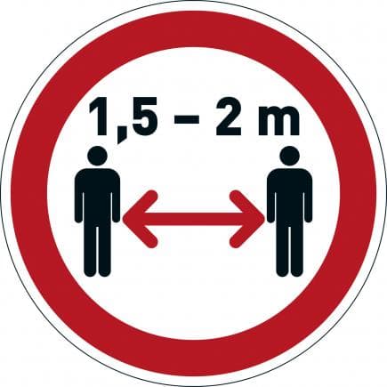 DURABLE 1041-03 - Pictogramme au sol avec symbole d'interdiction "Gardez une distance de sécurité", amovible