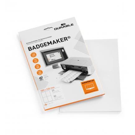 DURABLE 1420-02 - Inserts pour badges nominatifs BADGEMAKER® A6 (lot muliple)