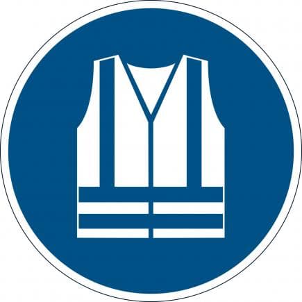 DURABLE 1735-06 - Pictogramme au sol "Gilet de sécurité haute visibilité obligatoire"