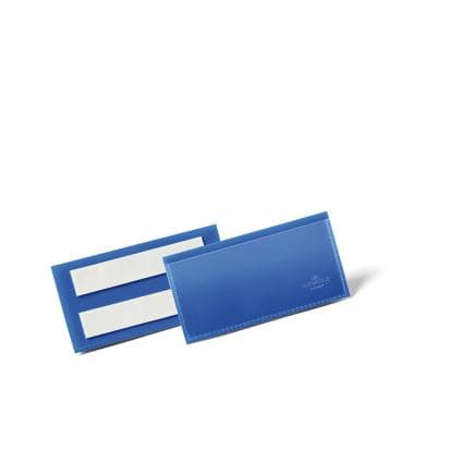 DURABLE 1759-07 - Poches avec bandes adhésives taille 100 x 38 mm, bleu (lot muliple)