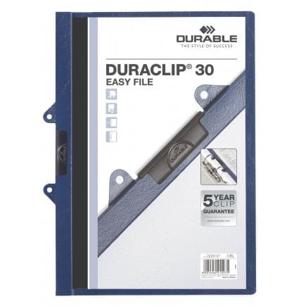 DURABLE 2229-07 - Chemise à clips DURACLIP® 30 EASY FILE, bleu (lot muliple)