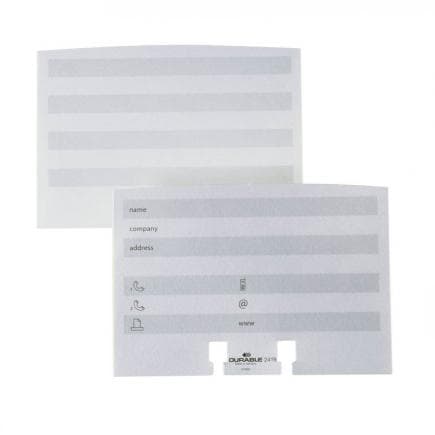 DURABLE 2419-02 - Cartes d'extension pré-imprimées pour classeurs TELINDEX® (lot muliple)