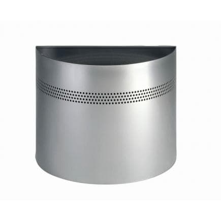 DURABLE 3316-23 - Panier en métal 20L semi-circulaire avec perforation décorative 30 mm, argent
