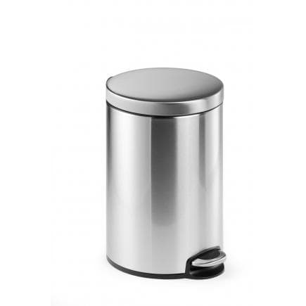 DURABLE 3401-23 - Poubelle cylindrique à pédale inox 12L