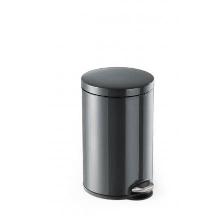 DURABLE 3411-58 - Poubelle à pédale 12L cylindrique, charbon
