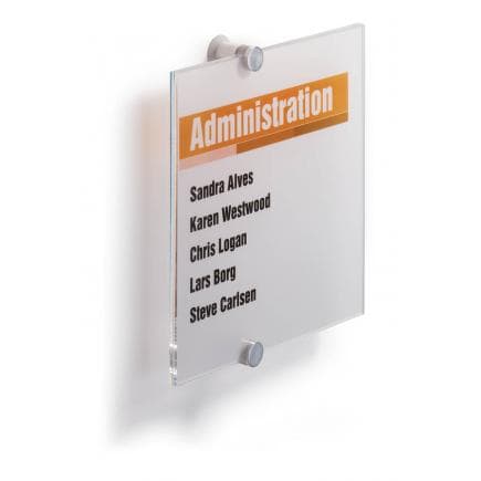 DURABLE 4824-19 - Plaque extérieure CRYSTAL SIGN® 210x210 mm