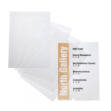 DURABLE 4835-19 - Inserts de rechange CRYSTAL SIGN® A4 pour plaque de rue extérieure (lot muliple)