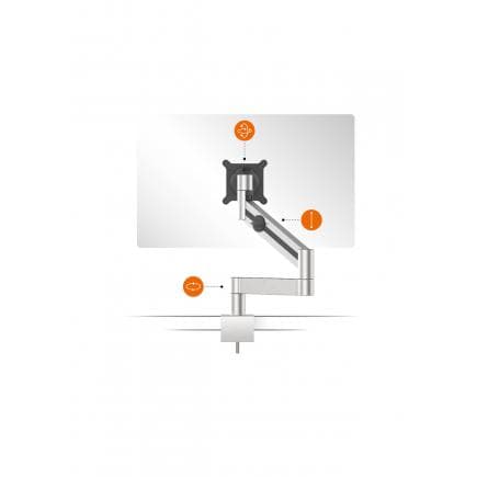 DURABLE 5083-23 - Bras de moniteur avec bras extensible pour 1 moniteur avec pince