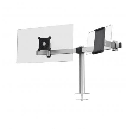 DURABLE 5088-23 - Bras porte-moniteur pour 1 écran et 1 tablette avec goupille pour passe-câble