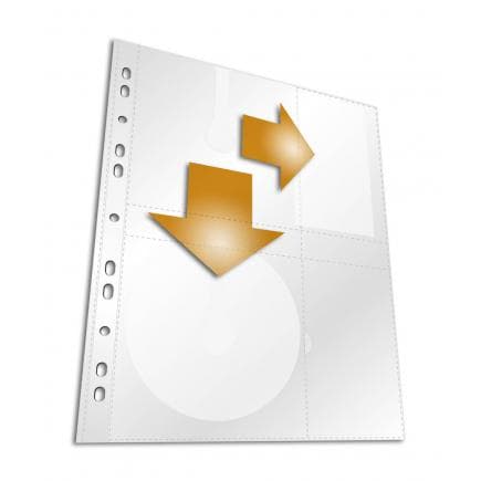 DURABLE 5222-19 - Pochette pour CD/DVD COVER M archivable avec porte-étiquette (lot muliple)