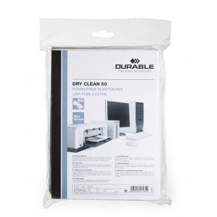 DURABLE 5734-02 - DRY CLEAN 50 chiffons microfibres (lot muliple)