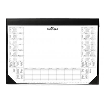 DURABLE 7291-01 - Sous-main 650x520 mm avec calendrier, noir (lot muliple)