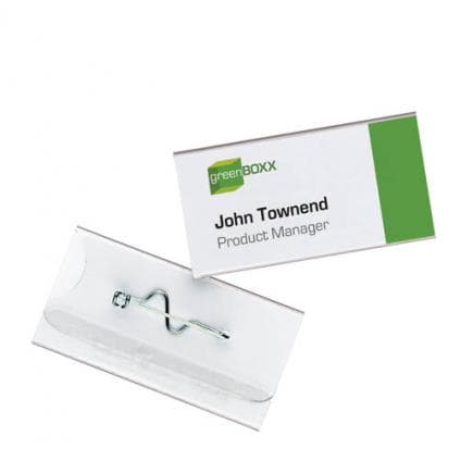 DURABLE 8006-19 - Porte-nom 30x60 mm avec épingle ondulée (lot muliple)