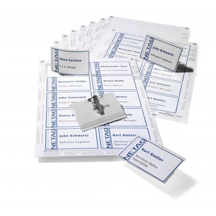DURABLE 8182-00 - Jeu de porte-nom 54x90 mm avec clip combiné