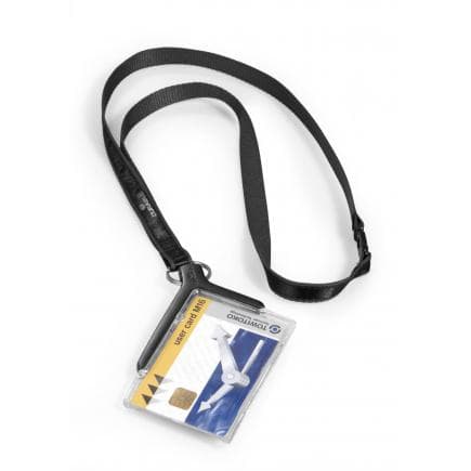 DURABLE 8207-58 - Porte-badge DE LUXE avec cordon textile pour 1 carte (lot muliple)
