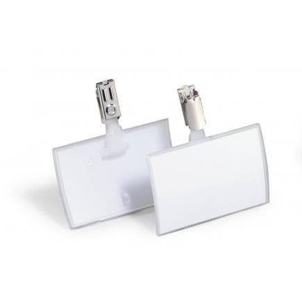 DURABLE 8216-19 - Porte-nom CLICK FOLD 54x90 mm en PPL avec clip (lot muliple)