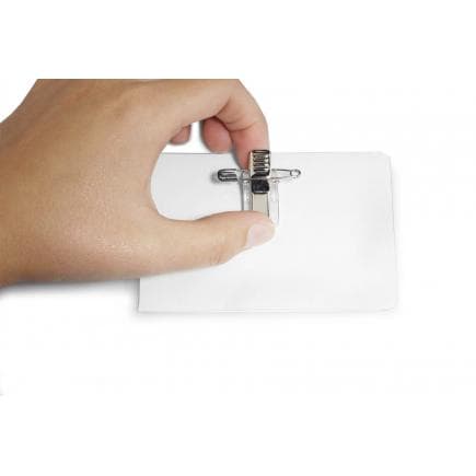 DURABLE 8230-19 - Porte-nom à plastifier 54x90 mm avec clip combiné (lot muliple)