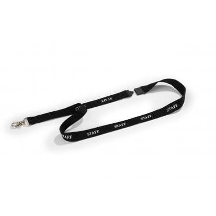DURABLE 8239-01 - Cordon textile 20 "STAFF" avec mousqueton, noir (lot muliple)