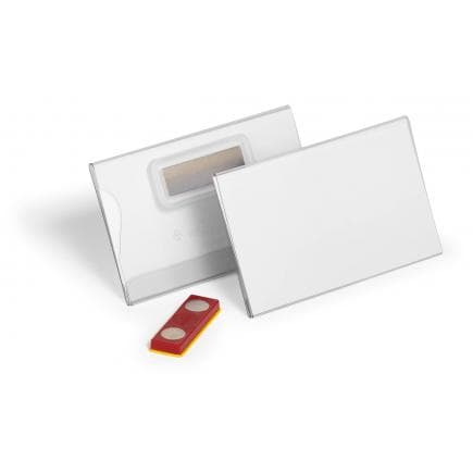 DURABLE 8244-19 - Porte-nom 54x90 mm avec aimant et guide anti-rotation (lot muliple)